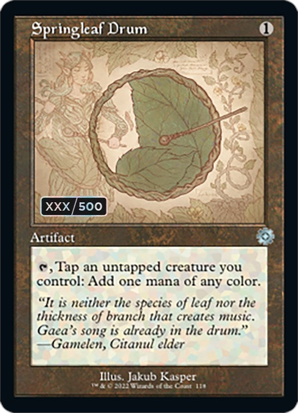 Image for Springleaf Drum (Schematic) (Serial Numbered) (118) [The Brothers' War: Retro Frame Artifacts]