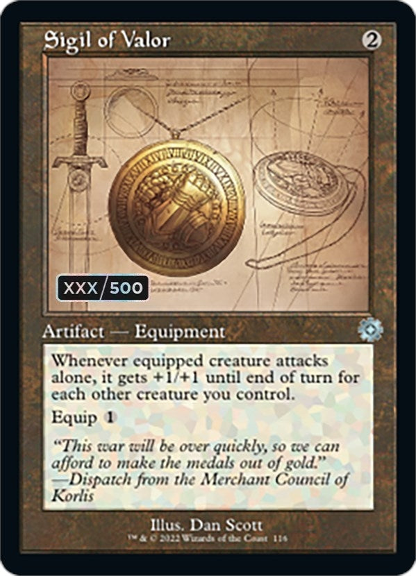 Image for Sigil of Valor (Schematic) (Serial Numbered) (116) [The Brothers' War: Retro Frame Artifacts]
