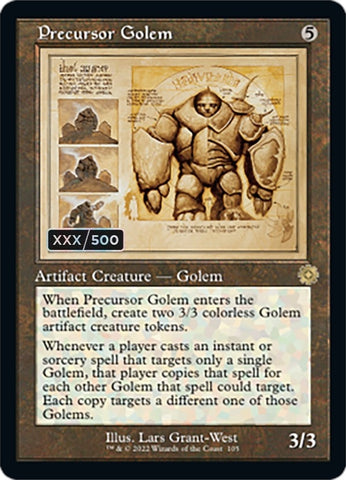 Image for Precursor Golem (Schematic) (Serial Numbered) (105) [The Brothers' War: Retro Frame Artifacts]