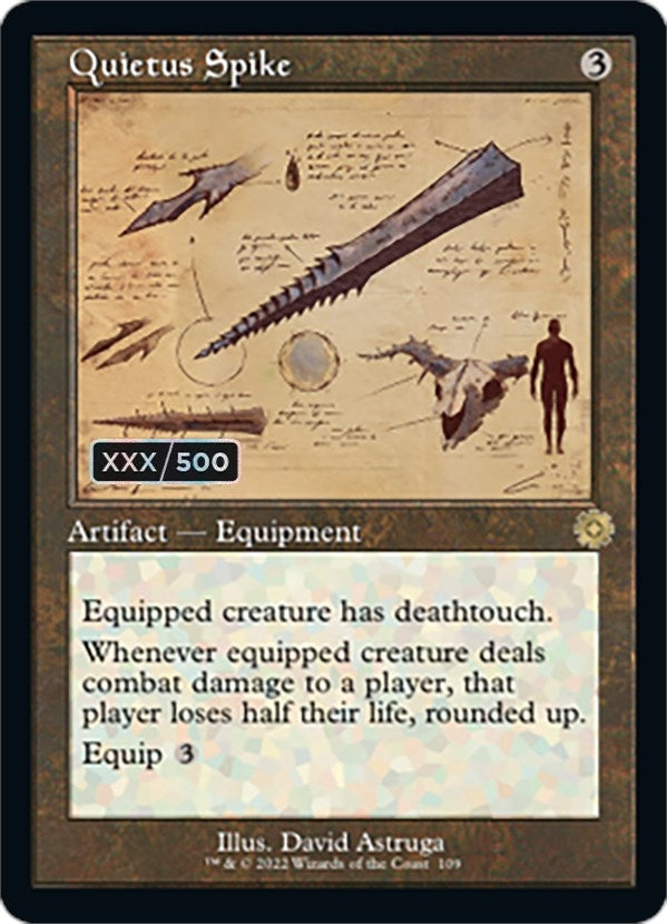 Image for Quietus Spike (Schematic) (Serial Numbered) (109) [The Brothers' War: Retro Frame Artifacts]
