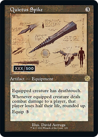 Image for Quietus Spike (Schematic) (Serial Numbered) (109) [The Brothers' War: Retro Frame Artifacts]