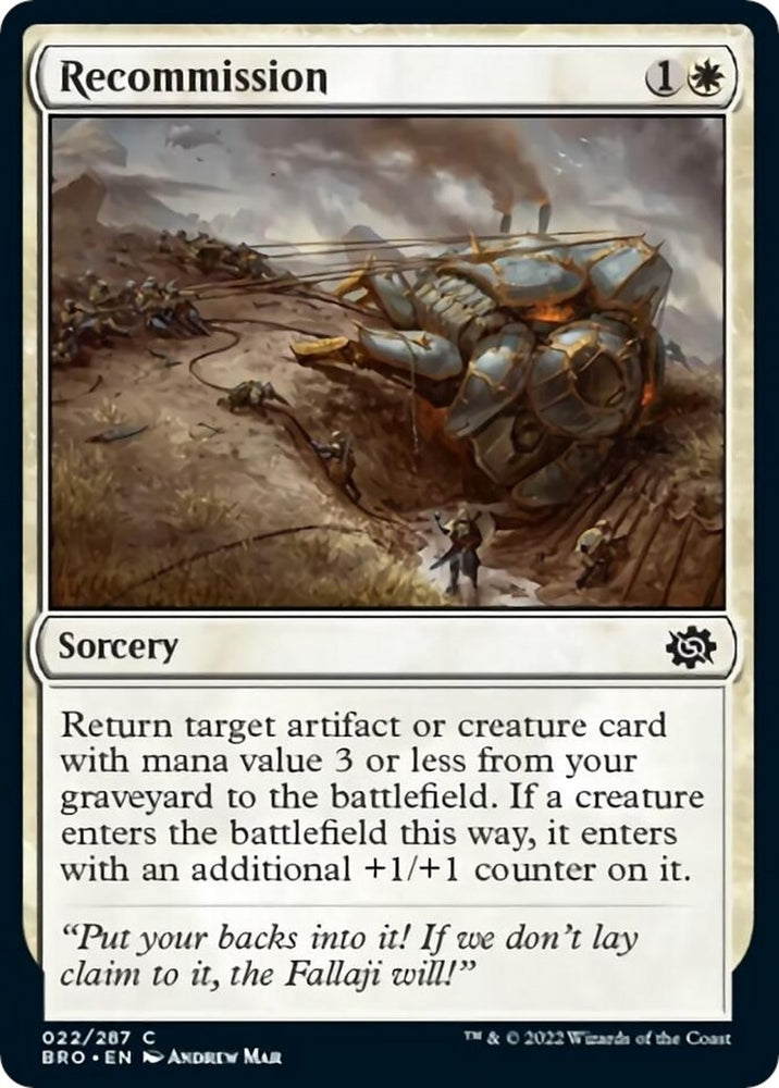 Image for Recommission (22) - Magic: The Gathering