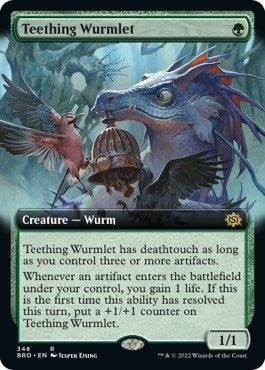 Image for Teething Wurmlet (Extended Art) (348) - Magic: The Gathering