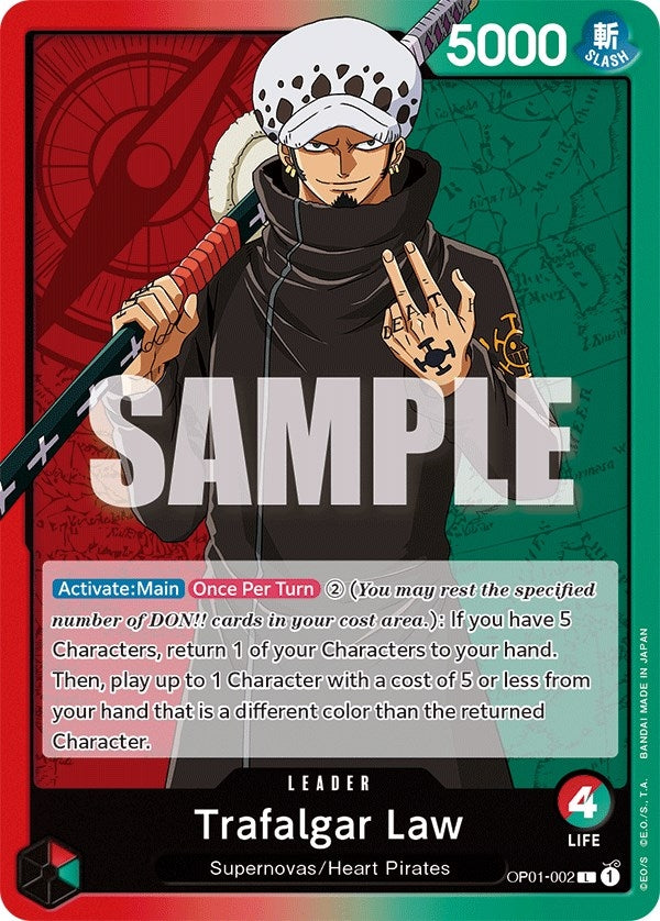 Image for Trafalgar Law (002) (OP01-002) - One Piece Card Game