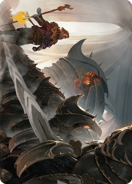Image for Mass Production Art Card (Gold-Stamped Planeswalker Symbol) (1) [Art Series: The Brothers' War]