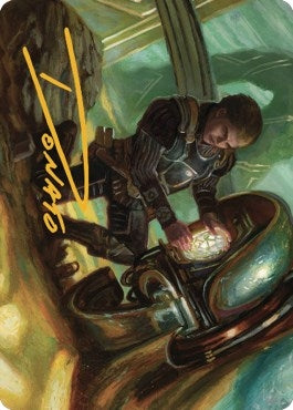 Image for Urza, Powerstone Prodigy Art Card (Gold-Stamped Signature) (35) [Art Series: The Brothers' War]