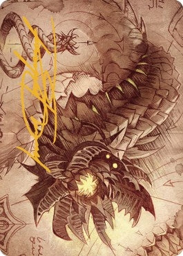 Image for Wurmcoil Engine Art Card (Gold-Stamped Signature) (81) [Art Series: The Brothers' War]
