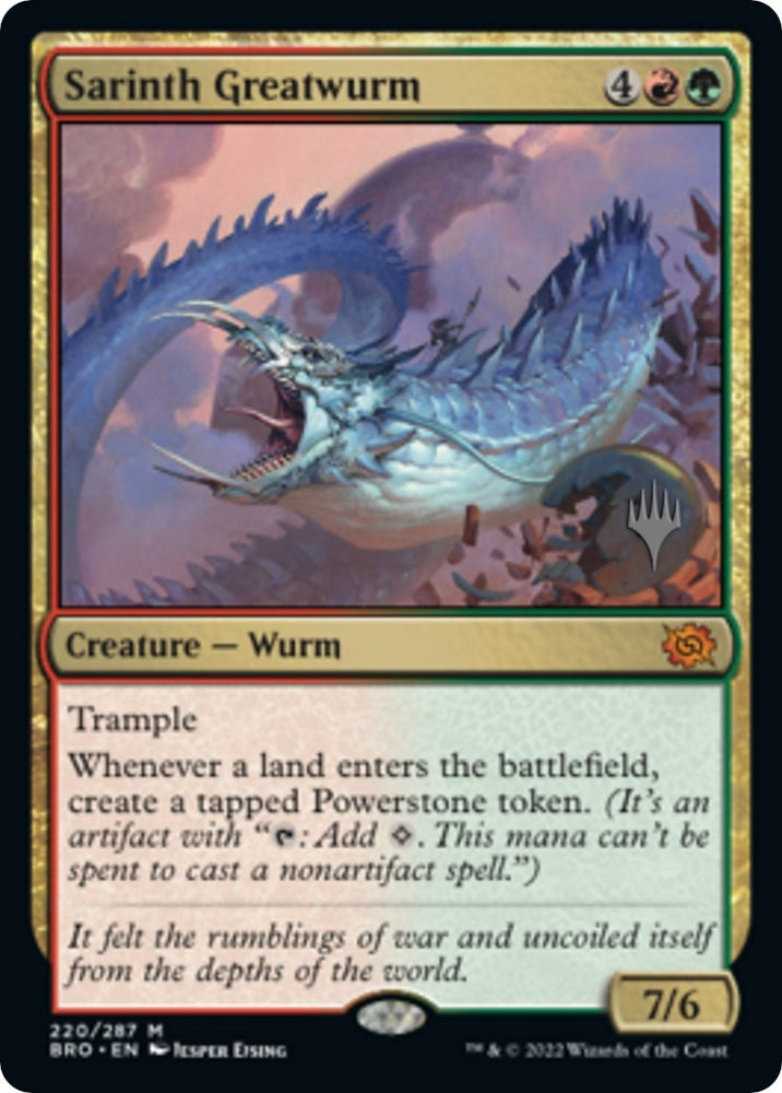 Image for Sarinth Greatwurm (220) [Promo Pack: The Brothers' War]