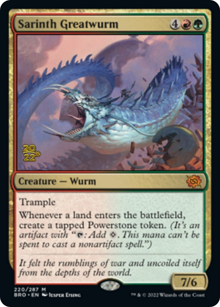 Image for Sarinth Greatwurm (220) [Prerelease Cards]