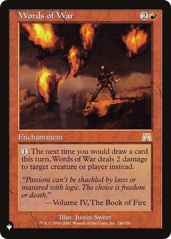 Image for Words of War (244) [The List Reprints]