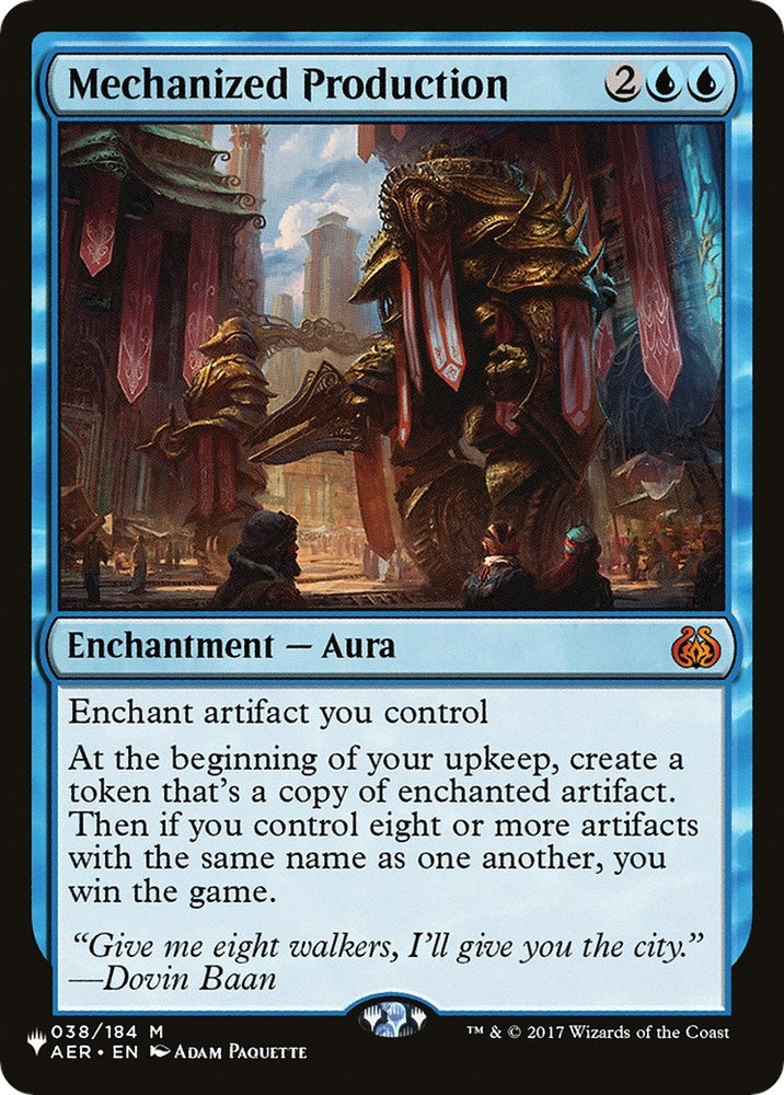 Image for Mechanized Production (38) [The List Reprints]