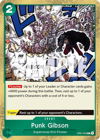 Image for Punk Gibson (OP01-058) - One Piece Card Game