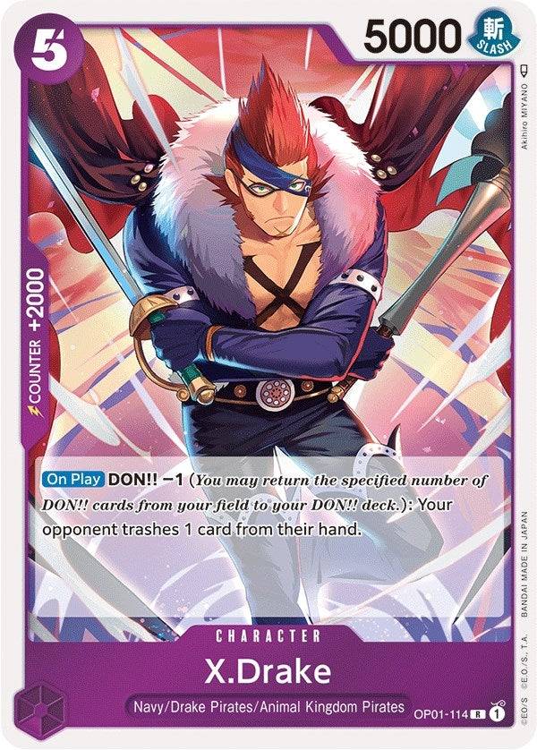 Image for X.Drake (114) (OP01-114) - One Piece Card Game