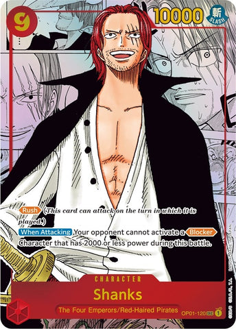 Image for Shanks (Parallel) (Manga) (Alternate Art) (OP01-120) (OP01) - One Piece Card Game