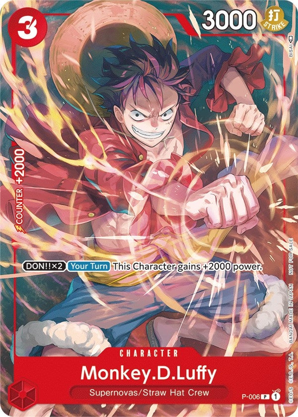 Monkey.D.Luffy - P-006 (Tournament Pack Vol. 1) (P-006) (One Piece Promotion Cards)
