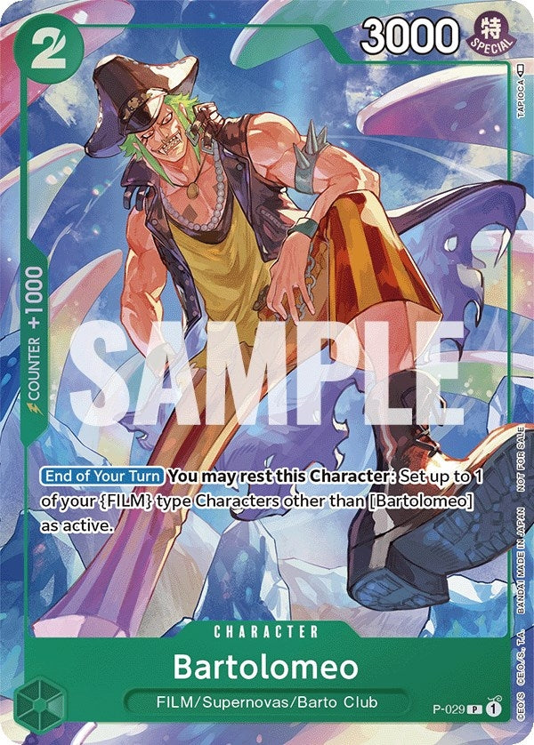 Bartolomeo (Event Pack Vol. 1) (P-029) (One Piece Promotion Cards)
