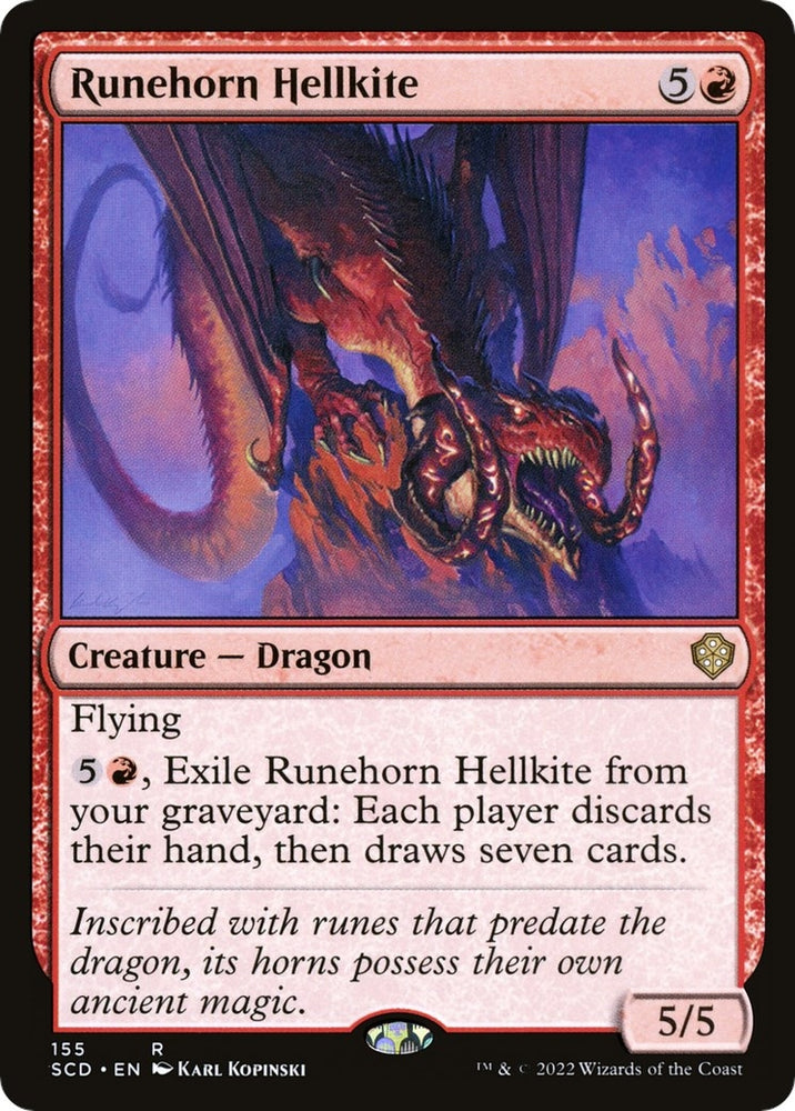 Image for Runehorn Hellkite (155) [Starter Commander Decks]