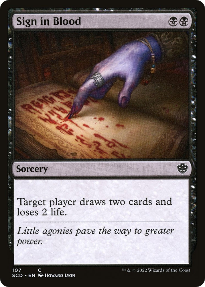 Image for Sign in Blood (107) [Starter Commander Decks]