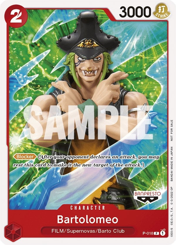 Bartolomeo (One Piece Film Red) (P-018) (One Piece Promotion Cards)