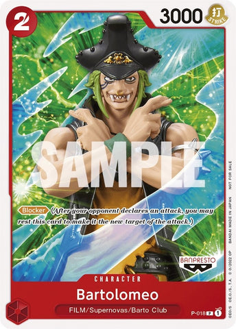 Bartolomeo (One Piece Film Red) (P-018) (One Piece Promotion Cards)
