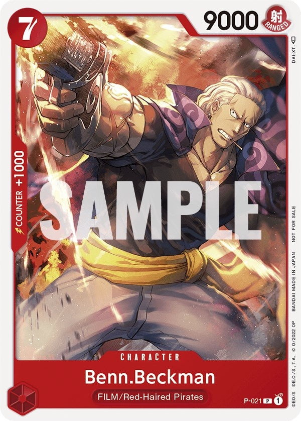 Benn.Beckman (One Piece Film Red) (P-021) (One Piece Promotion Cards)