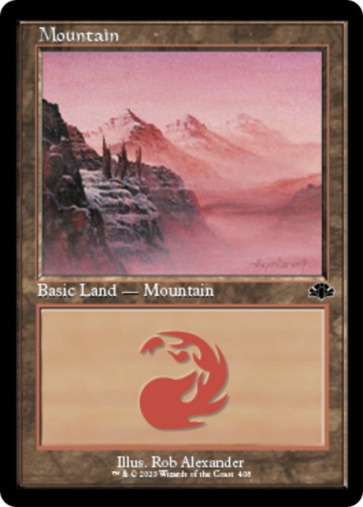 Image for Mountain (408) (Retro Frame) (408) [Dominaria Remastered]