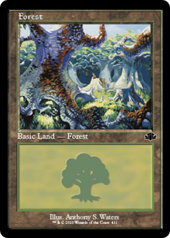 Image for Forest (411) (Retro Frame) (411) [Dominaria Remastered]