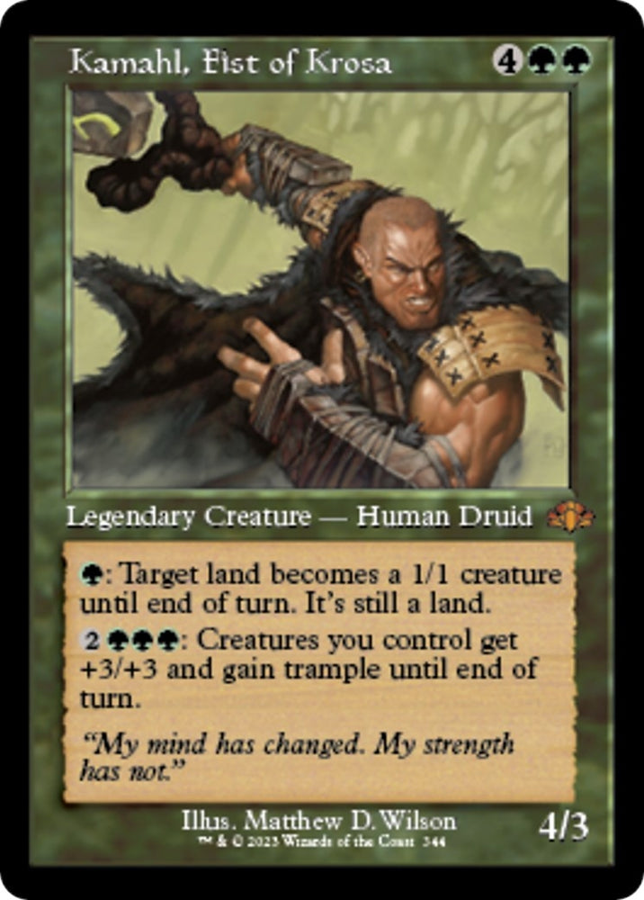 Image for Kamahl, Fist of Krosa (Retro Frame) (344) [Dominaria Remastered]