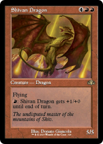 Image for Shivan Dragon (Retro Frame) (329) [Dominaria Remastered]