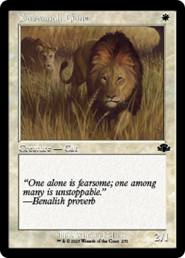 Image for Savannah Lions (Retro Frame) (270) [Dominaria Remastered]