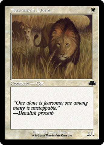 Image for Savannah Lions (Retro Frame) (270) [Dominaria Remastered]