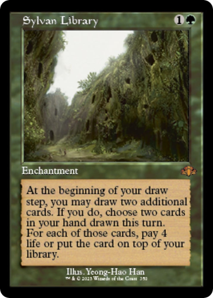 Image for Sylvan Library (Retro Frame) (350) [Dominaria Remastered]