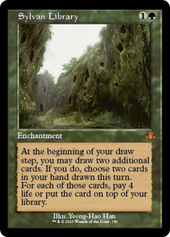 Image for Sylvan Library (Retro Frame) (350) [Dominaria Remastered]