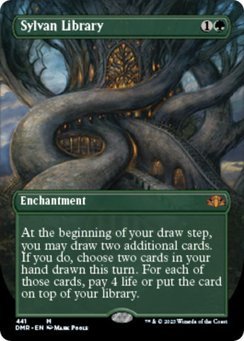 Image for Sylvan Library (Borderless) (441) [Dominaria Remastered]