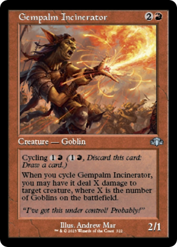 Image for Gempalm Incinerator (Retro Frame) (322) [Dominaria Remastered]