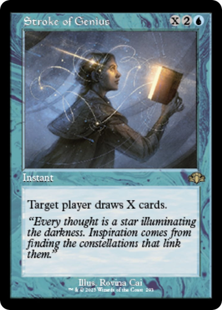 Image for Stroke of Genius (Retro Frame) (293) [Dominaria Remastered]