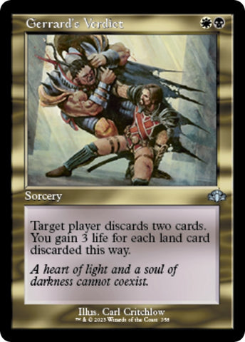 Image for Gerrard's Verdict (Retro Frame) (358) [Dominaria Remastered]