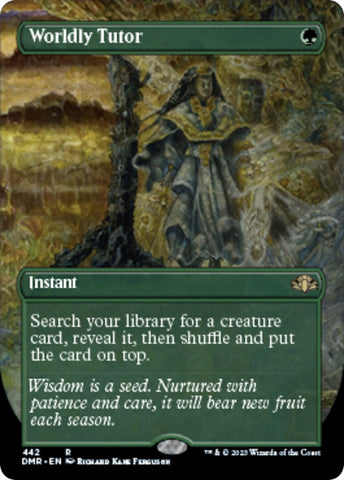 Image for Worldly Tutor (Borderless) (442) [Dominaria Remastered]