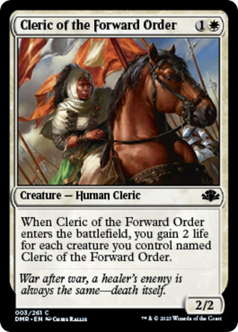 Image for Cleric of the Forward Order (3) [Dominaria Remastered]