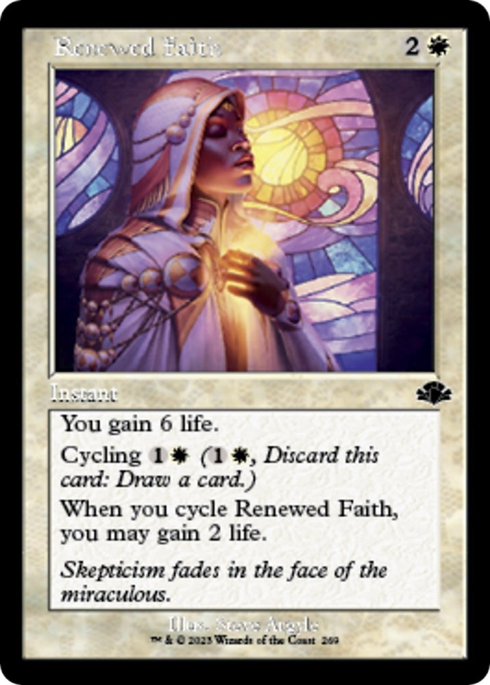 Image for Renewed Faith (Retro Frame) (269) [Dominaria Remastered]