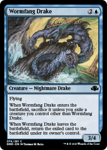 Image for Wormfang Drake (74) [Dominaria Remastered]