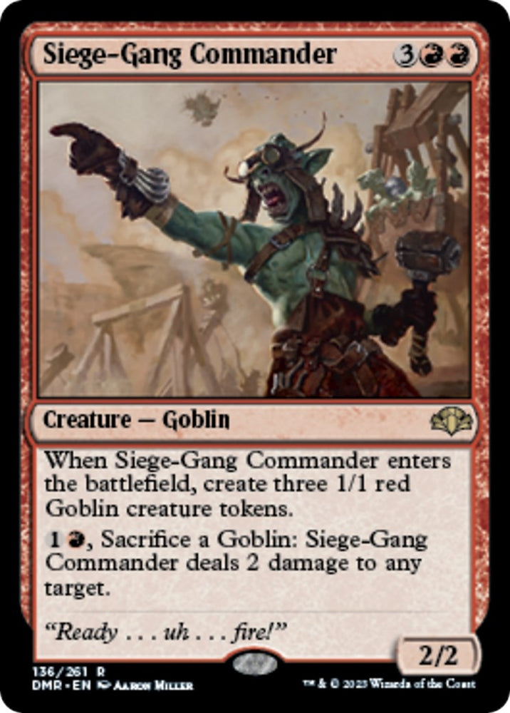 Image for Siege-Gang Commander (136) [Dominaria Remastered]