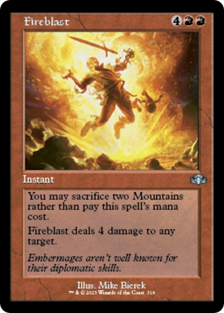 Image for Fireblast (Retro Frame) (319) [Dominaria Remastered]