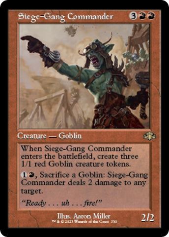 Image for Siege-Gang Commander (Retro Frame) (330) [Dominaria Remastered]