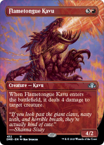 Image for Flametongue Kavu (Borderless) (432) [Dominaria Remastered]