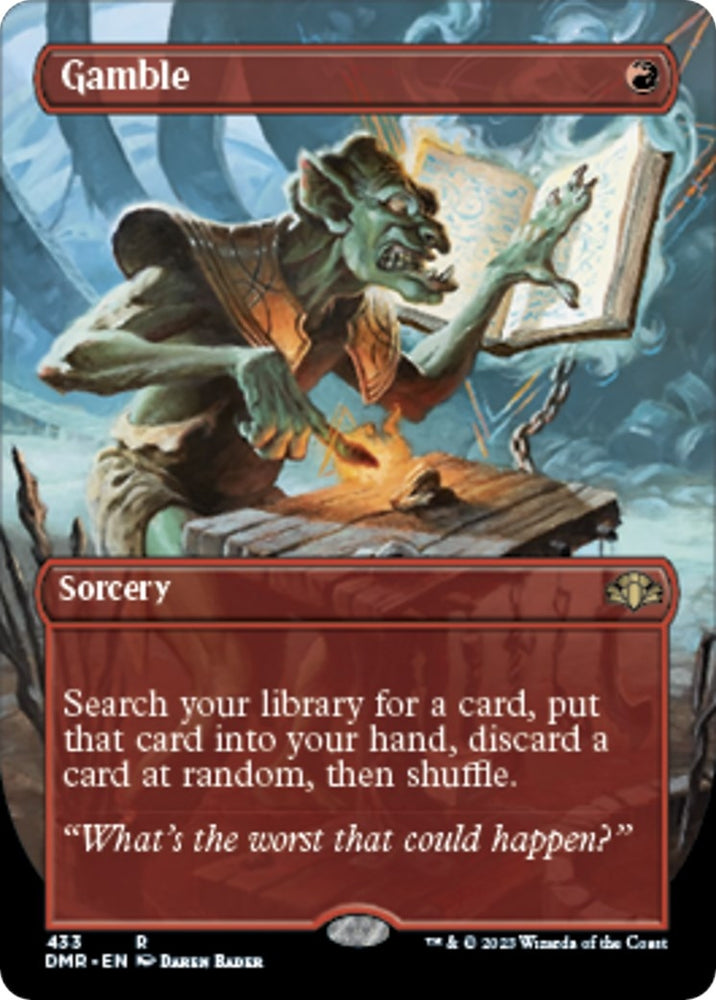 Image for Gamble (Borderless) (433) [Dominaria Remastered]
