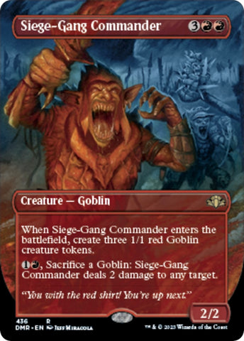 Image for Siege-Gang Commander (Borderless) (436) [Dominaria Remastered]