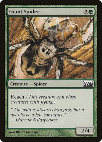 Image for Giant Spider (177) [Magic 2012 (M12)]
