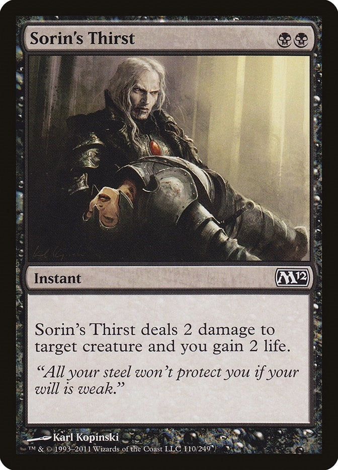 Image for Sorin's Thirst (110) [Magic 2012 (M12)]