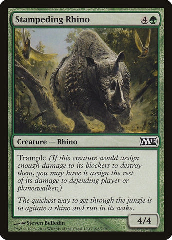Image for Stampeding Rhino (196) [Magic 2012 (M12)]